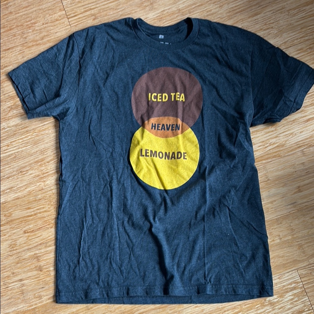 Black and Brown Short Sleeve Tee with Unique Graphic Design